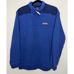 Vineyard Vines Men's Shep Shirt Blue Quarter Zip Pullover Size Large